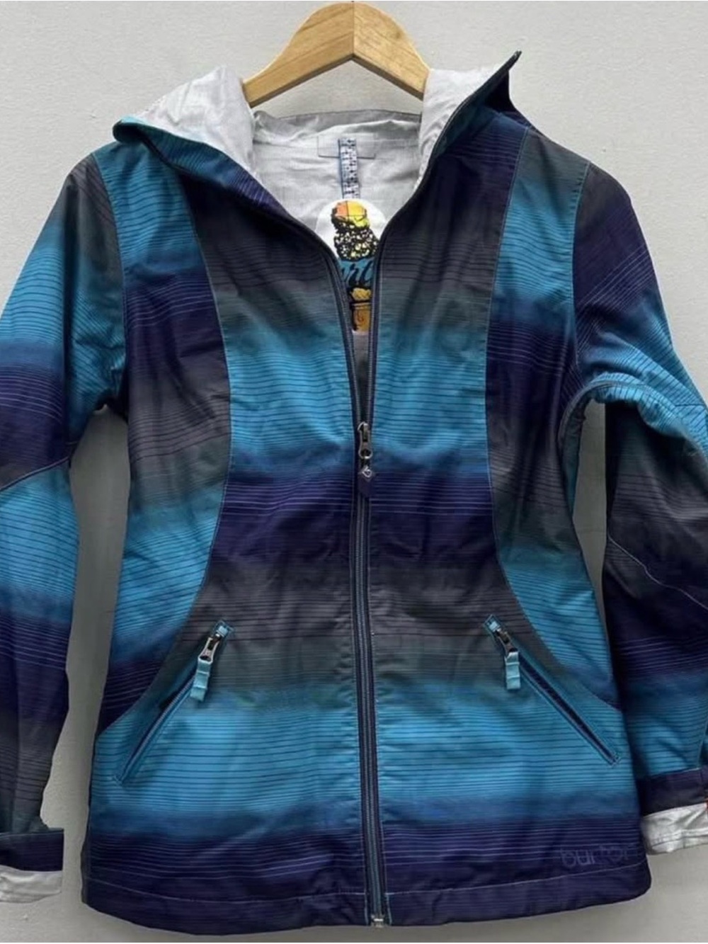 Burton Blue Ombre Zip-Up Hooded Jacket - XS